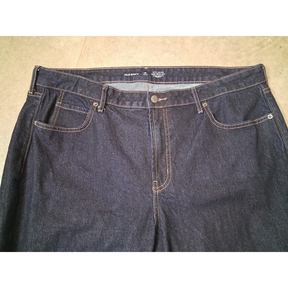 Old Navy Extra High Rise Baby Boot Cut Dark Jeans Size 18 Petite Cowgirl Western - Picture 5 of 10